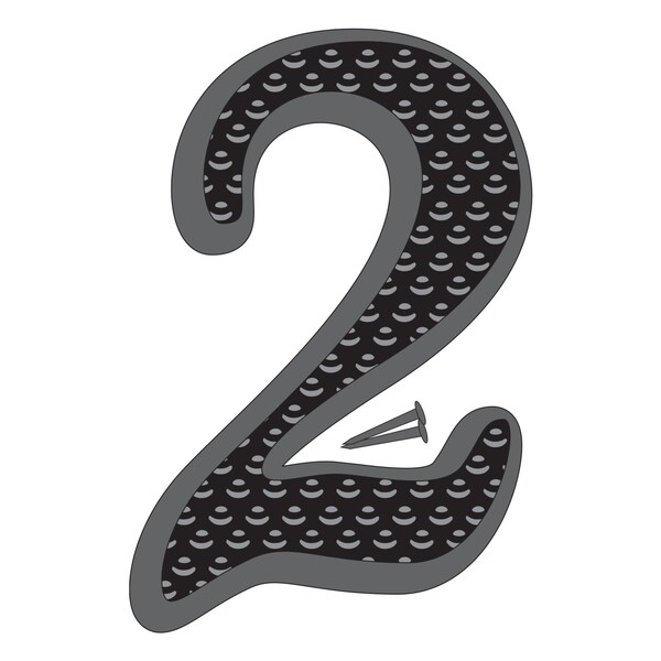 Hy-Ko 4.5In Black Zinc Number 2, 10PK A20259 - main